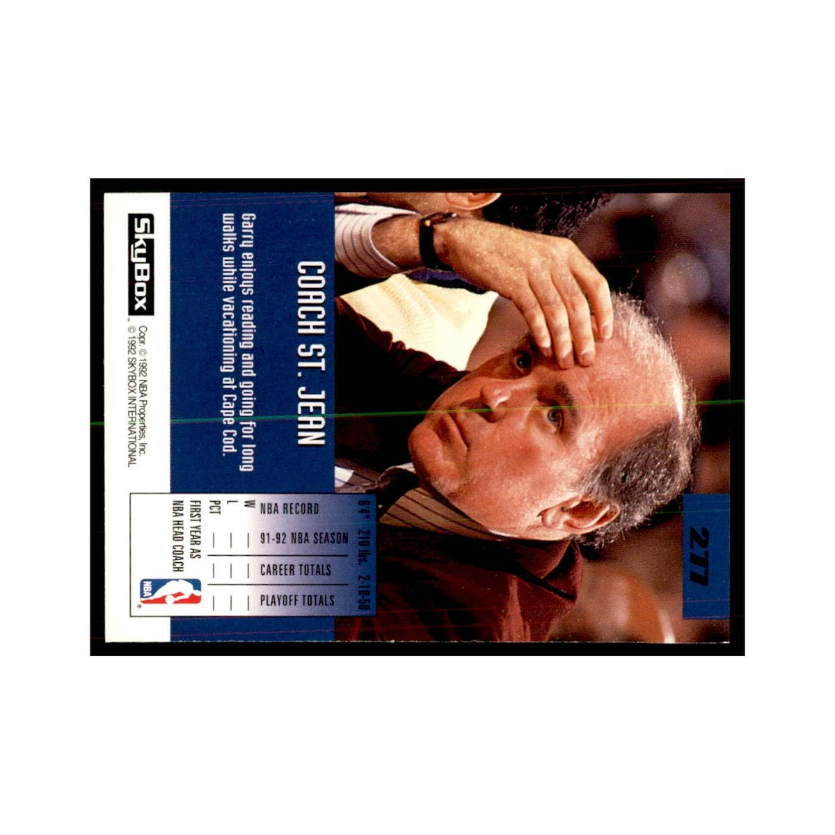 1992 SkyBox Garry St. Jean Basketball Cards #277