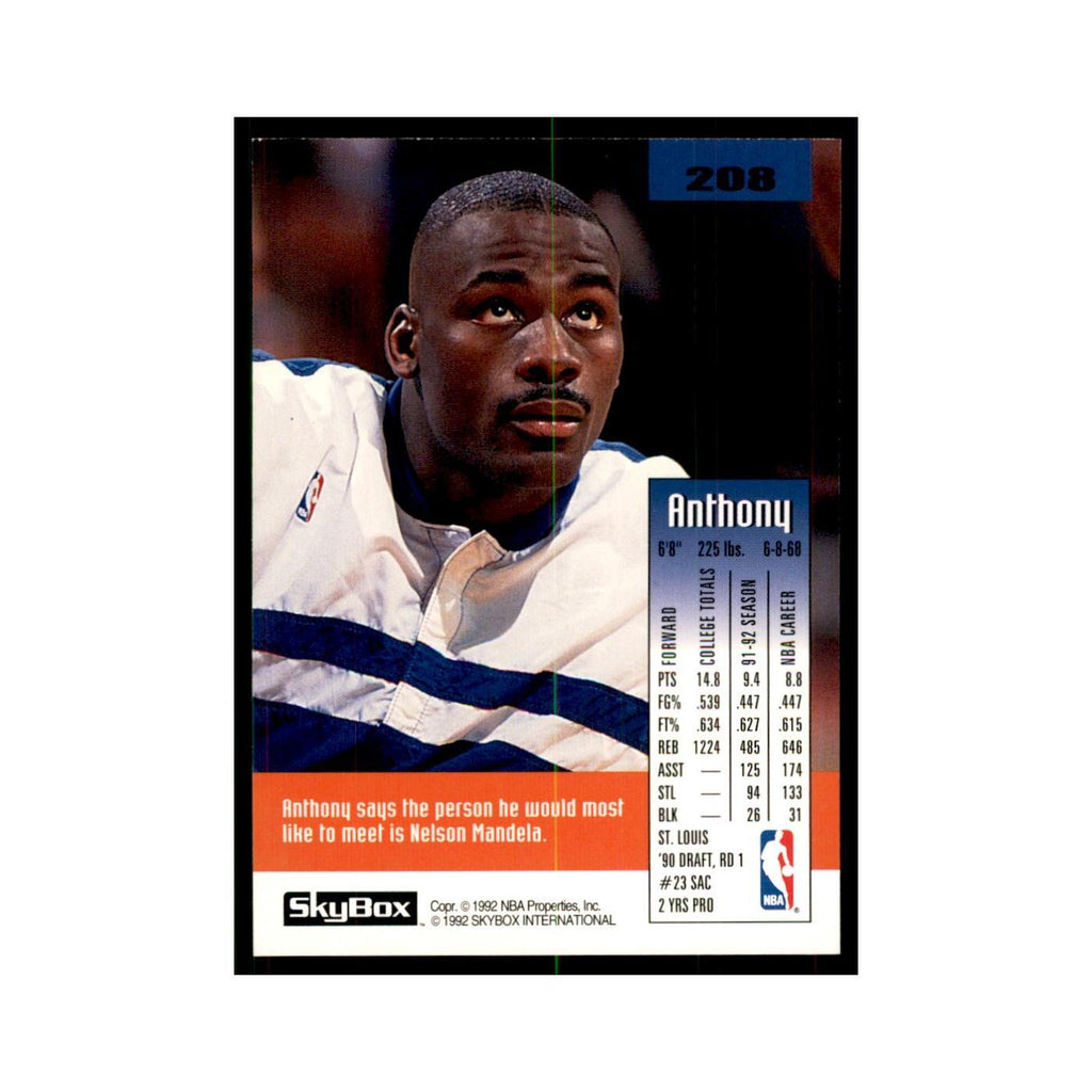 1992 SkyBox Anthony Bonner Basketball Cards #208