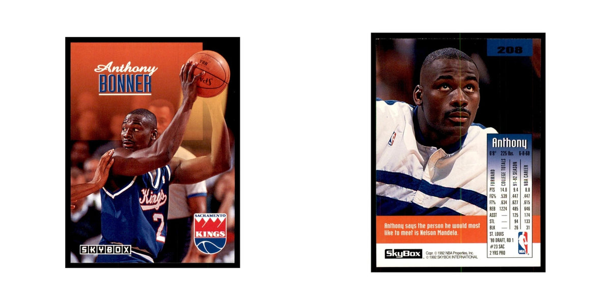 1992 SkyBox Anthony Bonner Basketball Cards #208