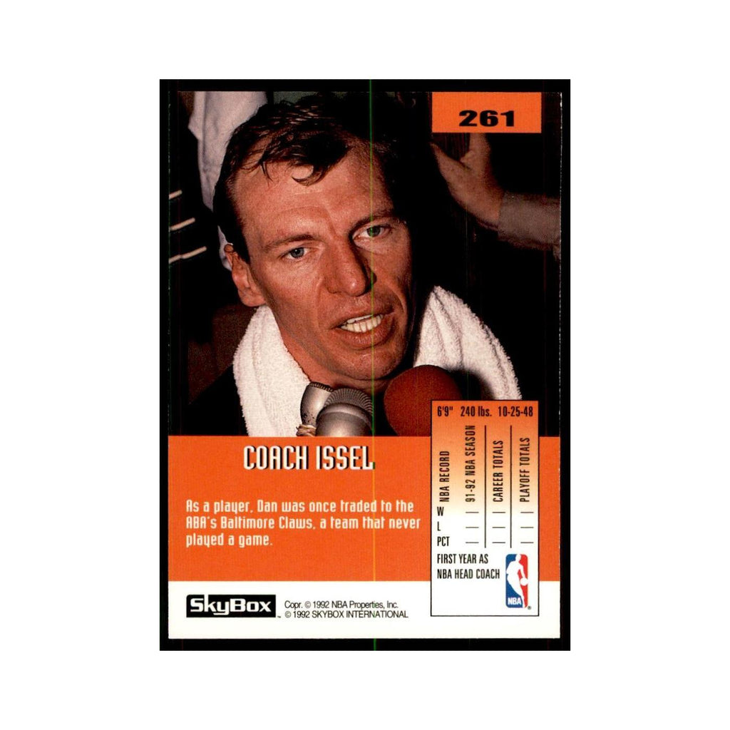 1992 SkyBox Coach Issel Basketball Cards #261