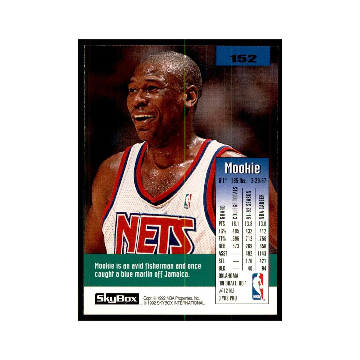 1992 SkyBox Mookie Blaylock Basketball Cards #152