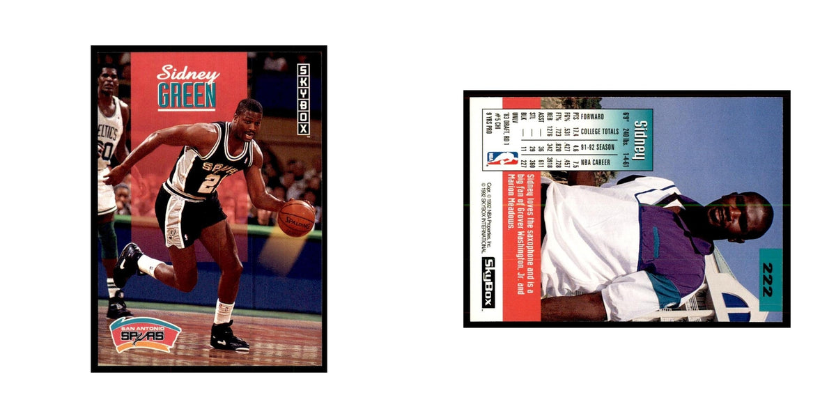 1992 SkyBox Sidney Green Basketball Cards #222