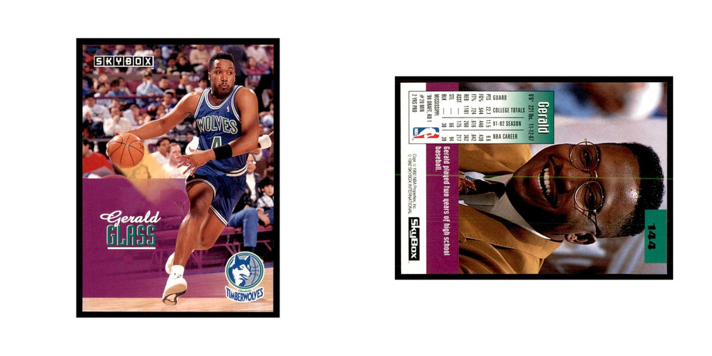 1992 SkyBox Gerald Glass Basketball Cards #144