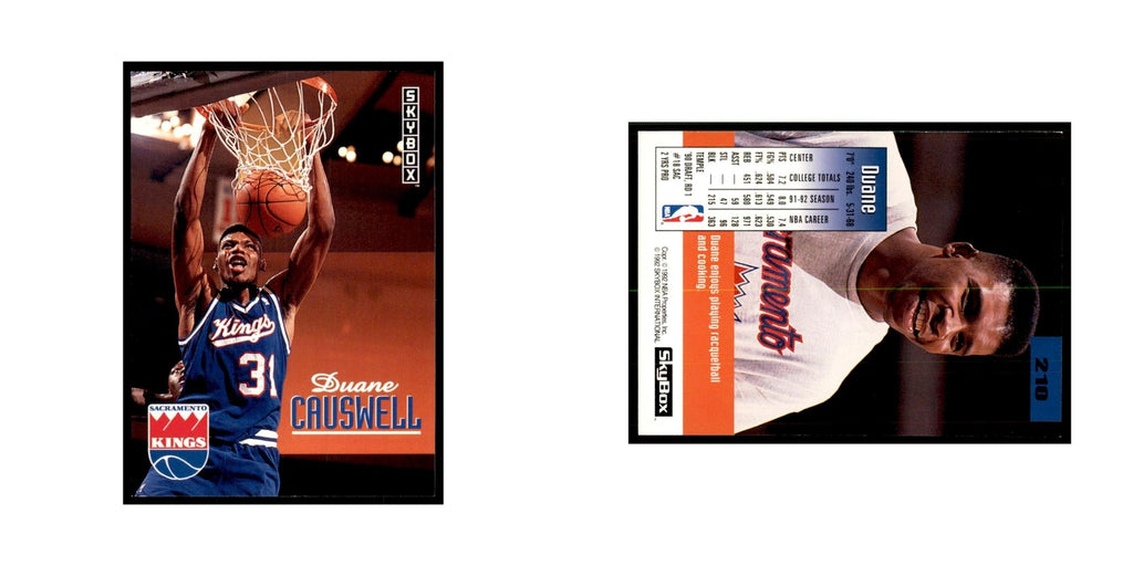 1992 SkyBox Duane Causwell Basketball Cards #210