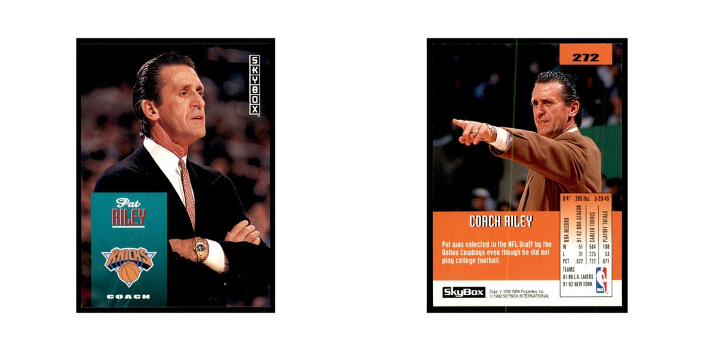 1992 SkyBox Pat Riley Basketball Cards #272