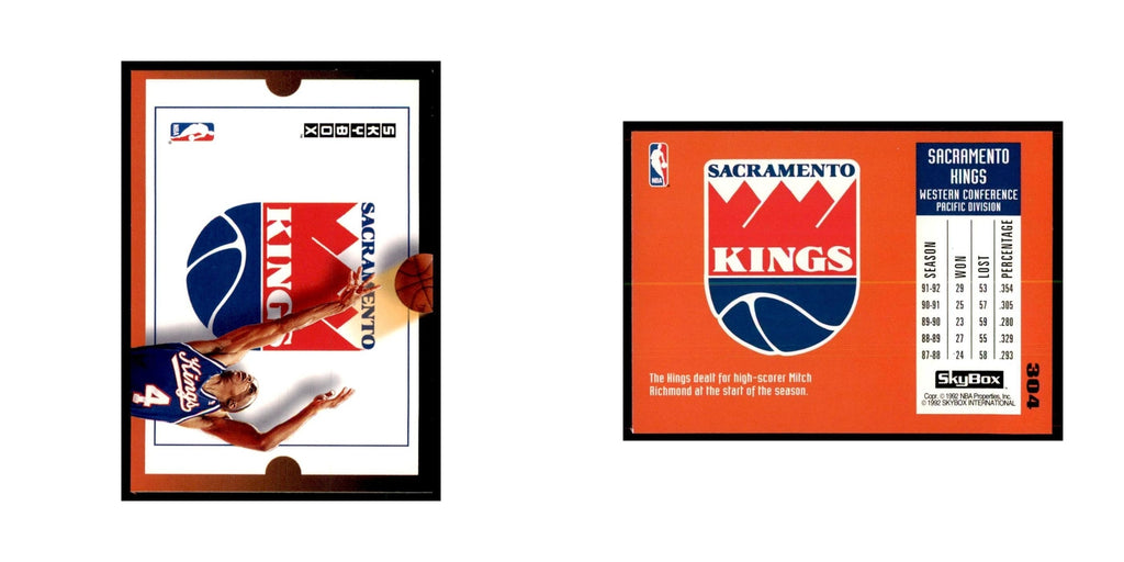 1992 SkyBox Sacramento Kings Basketball Cards #304