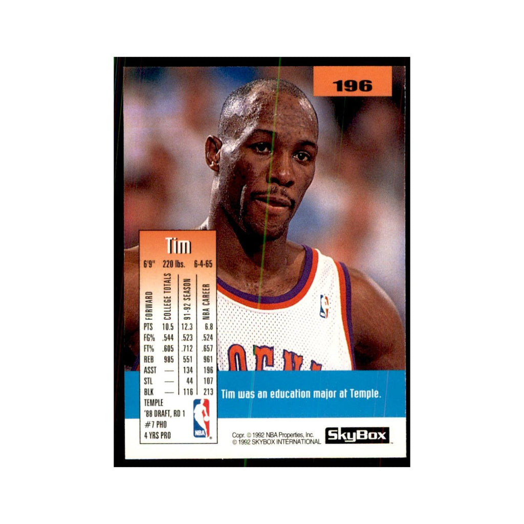 1992 SkyBox Tim Perry Basketball Cards #196