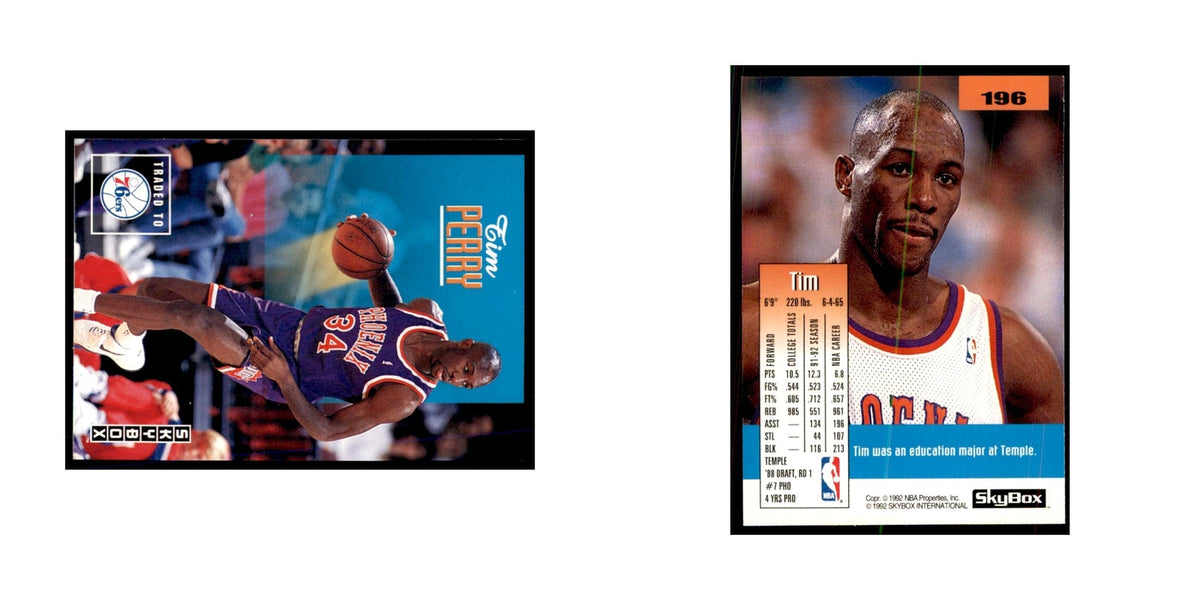 1992 SkyBox Tim Perry Basketball Cards #196