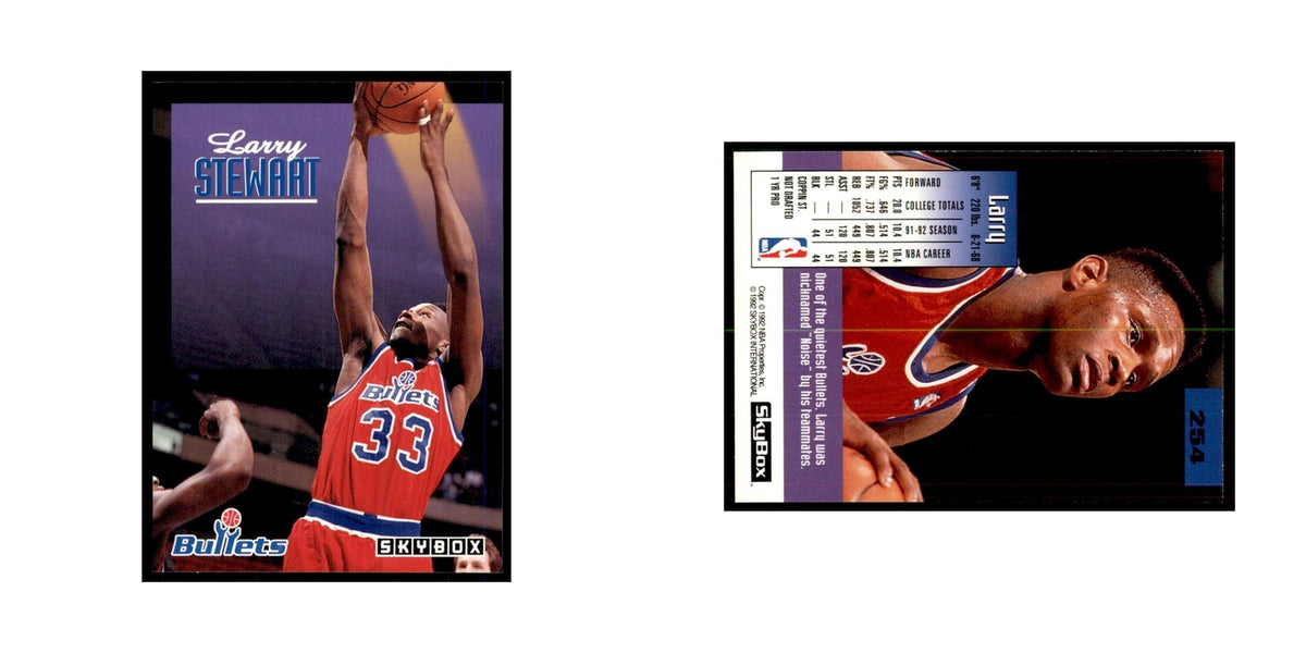 1992 SkyBox Larry Stewart Basketball Cards #254