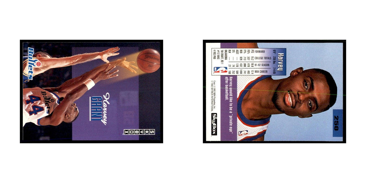 1992 SkyBox Harvey Grant Basketball Cards #250