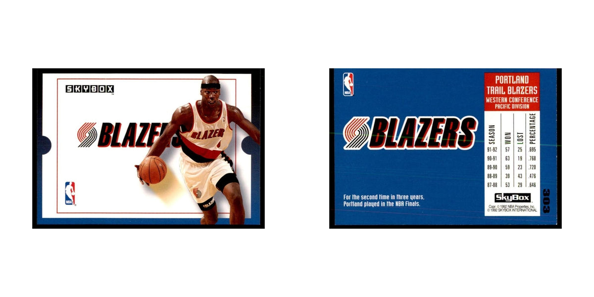1992 SkyBox Portland Trail Blazers Basketball Cards #303