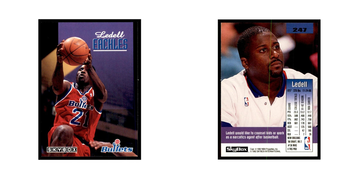 1992 SkyBox Ledell Eackles Basketball Cards #247