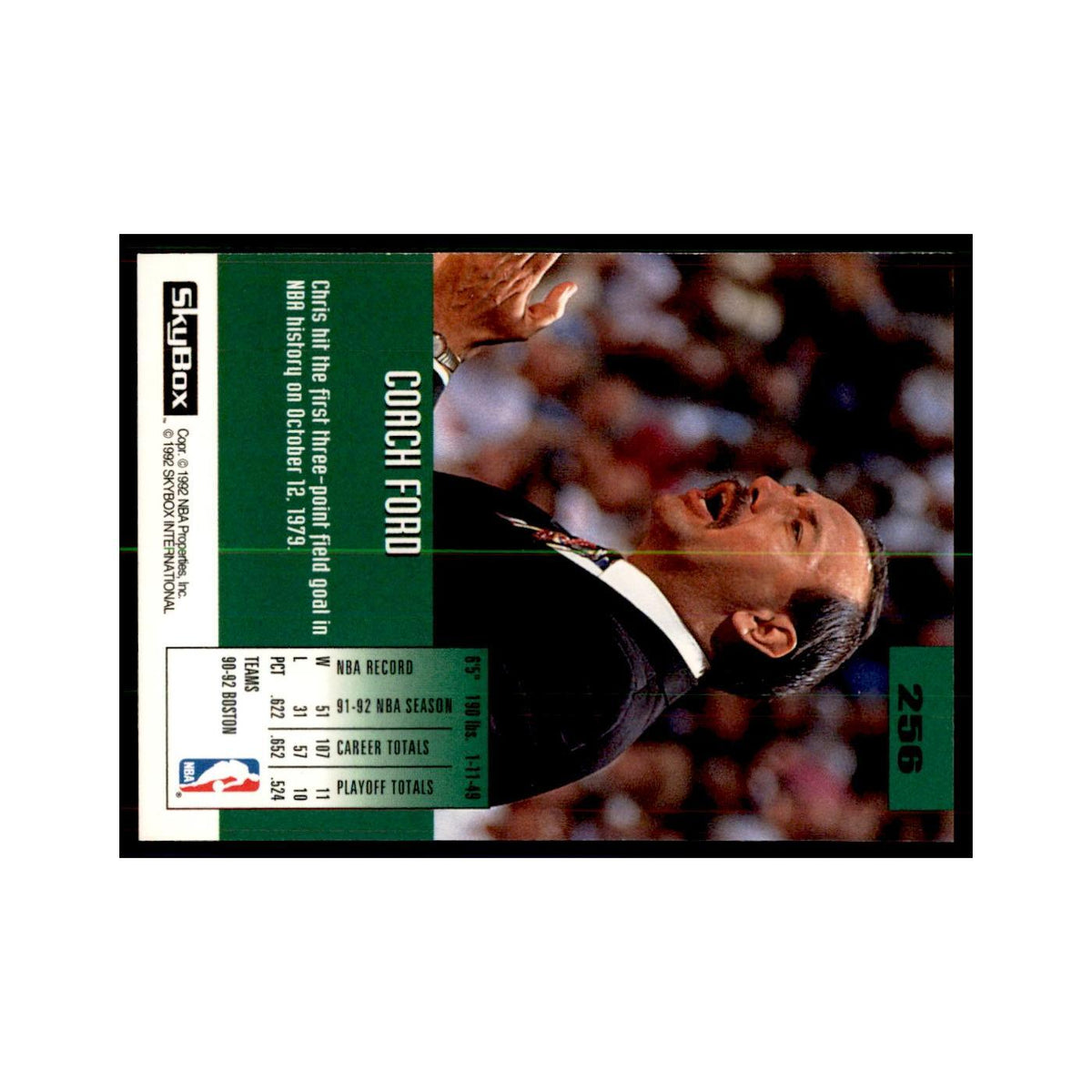 1992 SkyBox Chris Ford Basketball Cards #256