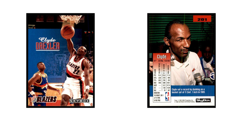 1992 SkyBox Clyde Drexler Basketball Cards #201