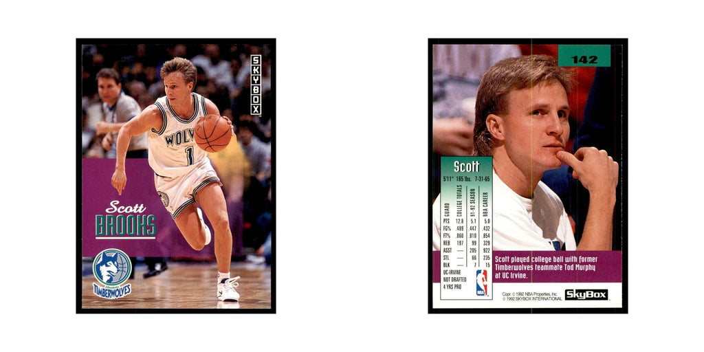 1992 SkyBox Scott Brooks Basketball Cards #142
