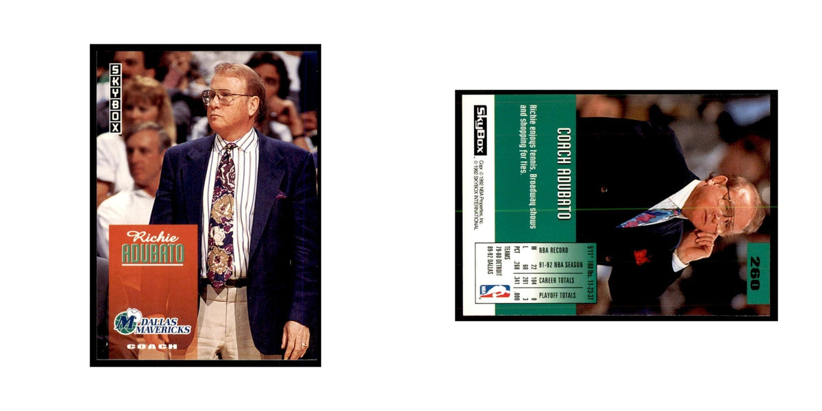 1992 SkyBox Richie Adubato Basketball Cards #260