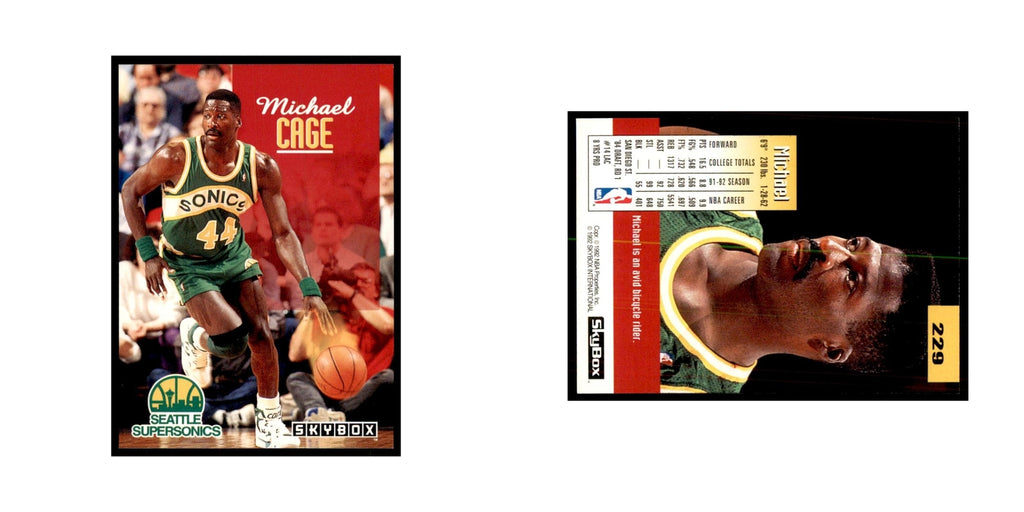 1992 SkyBox Michael Cage Basketball Cards #229