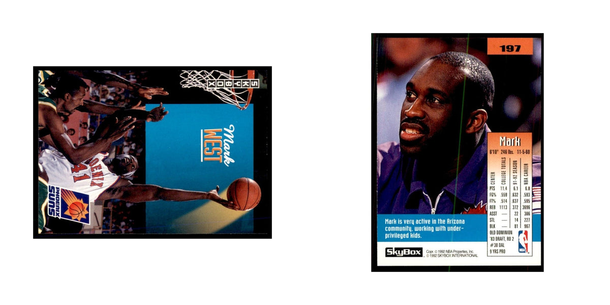 1992 SkyBox Mark West Basketball Cards #197