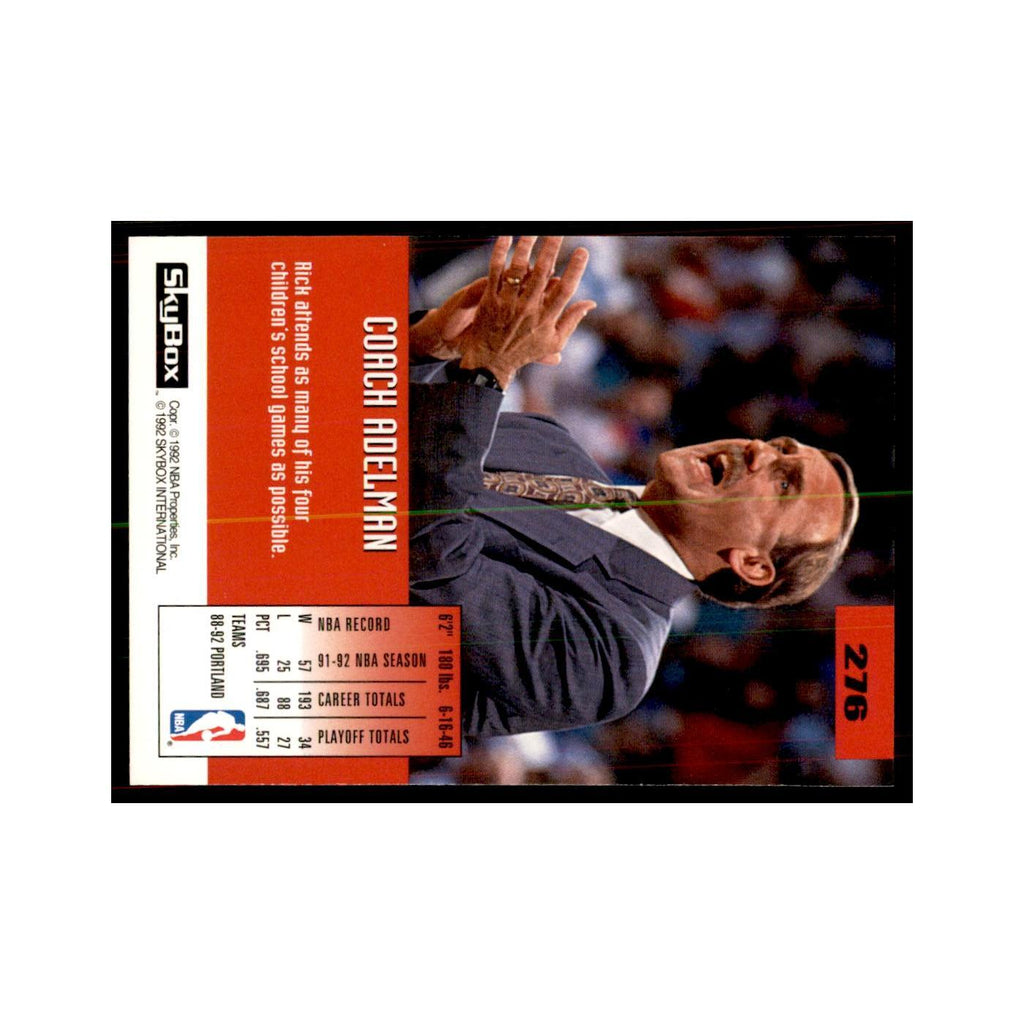 1992 SkyBox Rick Adelman Basketball Cards #276