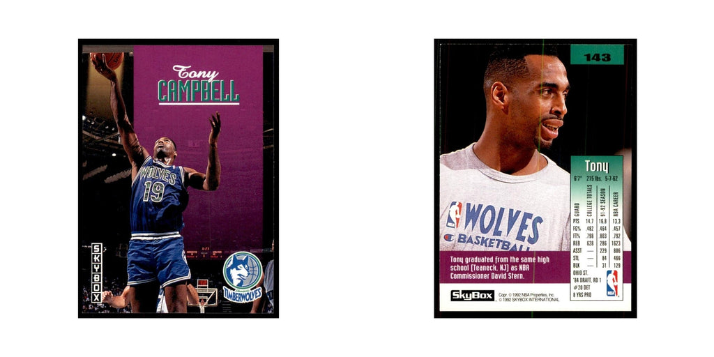 1992 SkyBox Tony Campbell Basketball Cards #143