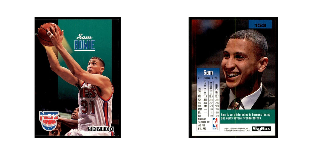 1992 SkyBox Sam Bowie Basketball Cards #153