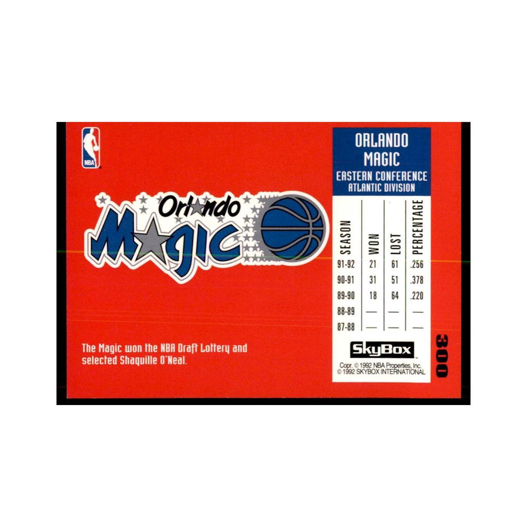 1992 SkyBox Orlando Magic Basketball Cards #300