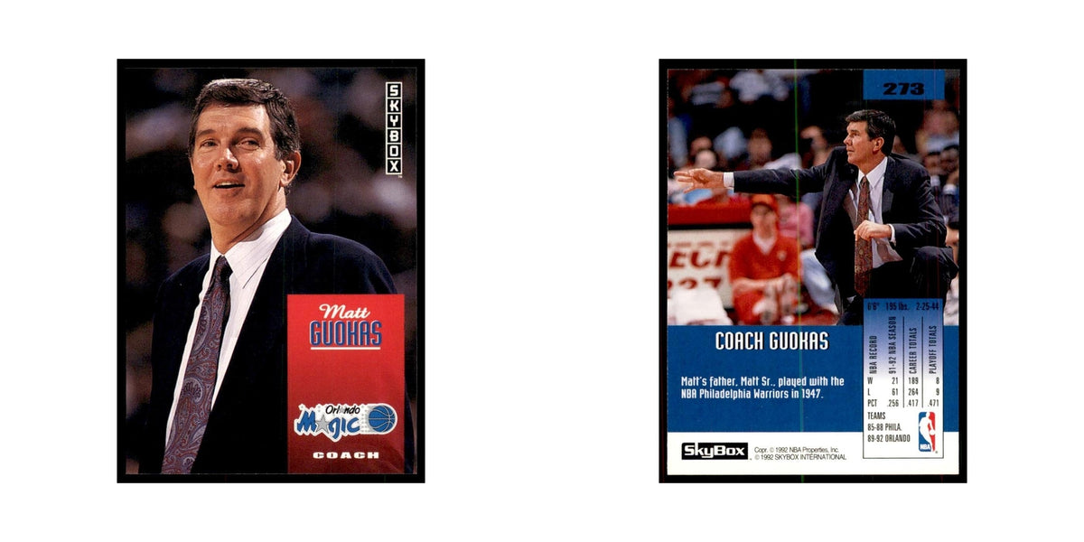 1992 SkyBox Matt Guokas Basketball Cards #273