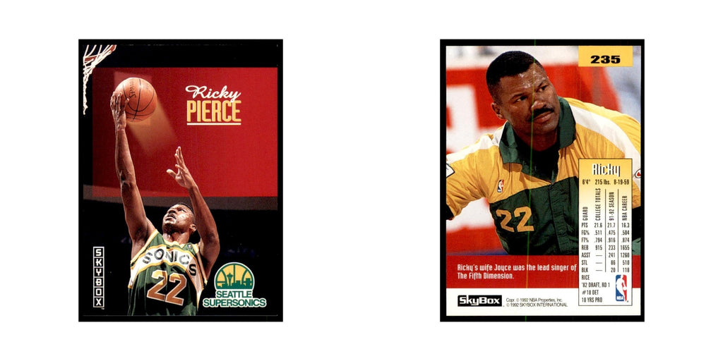 1992 SkyBox Ricky Pierce Basketball Cards #235