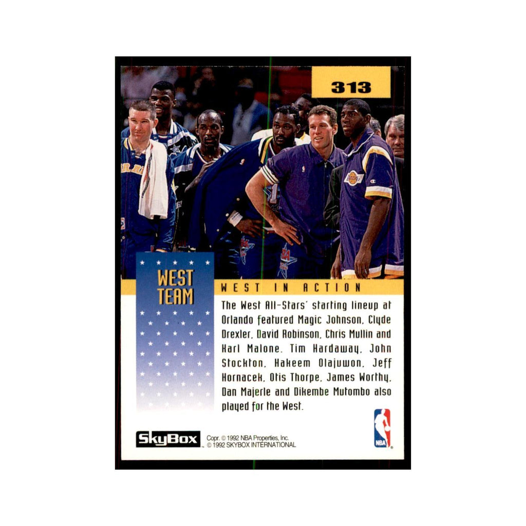 1992 SkyBox West In Action Basketball Cards #313