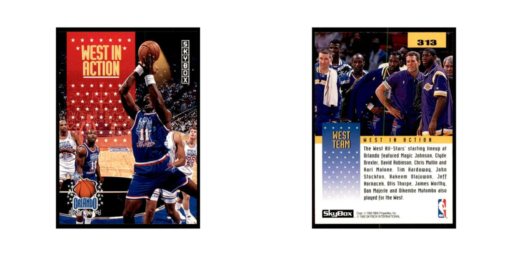 1992 SkyBox West In Action Basketball Cards #313
