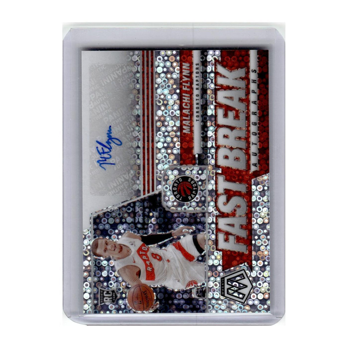2021 Panini Mosaic Fast Break Malachi Flynn RC Auto Raptors #FB-MFL