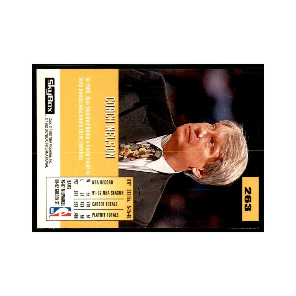 1992 SkyBox Coach Nelson Basketball Cards #263