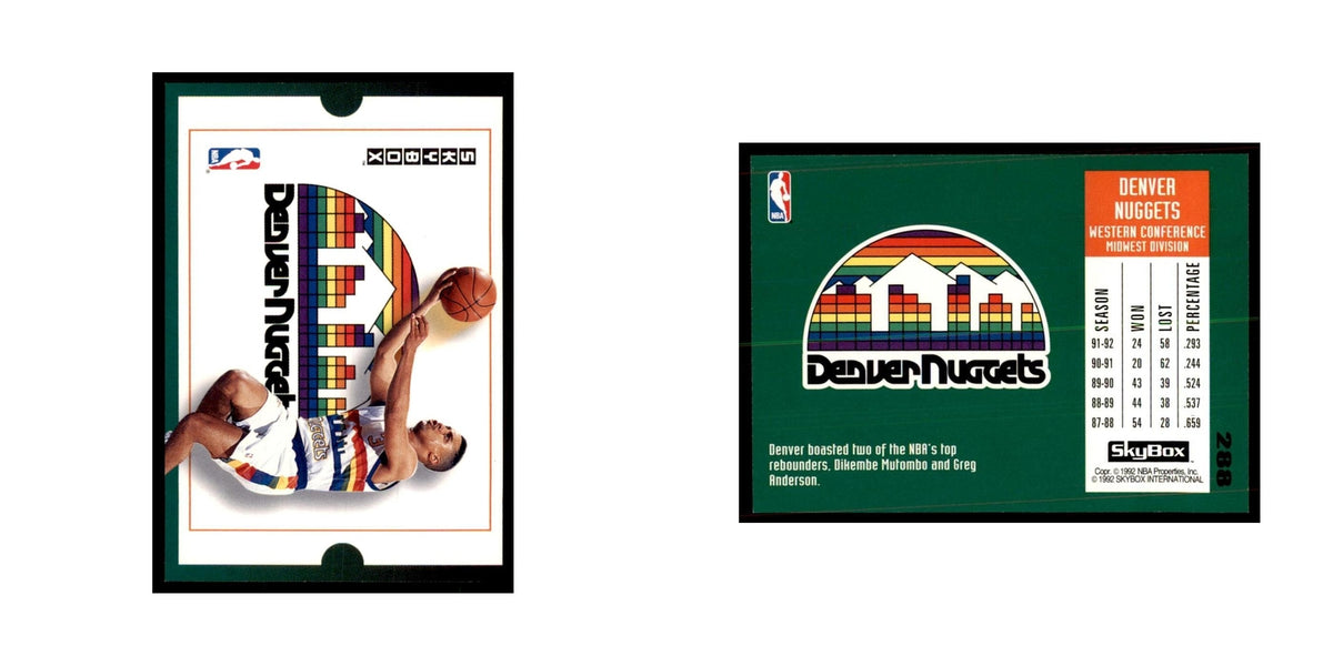 1992 SkyBox Denver Nuggets Basketball Cards #288