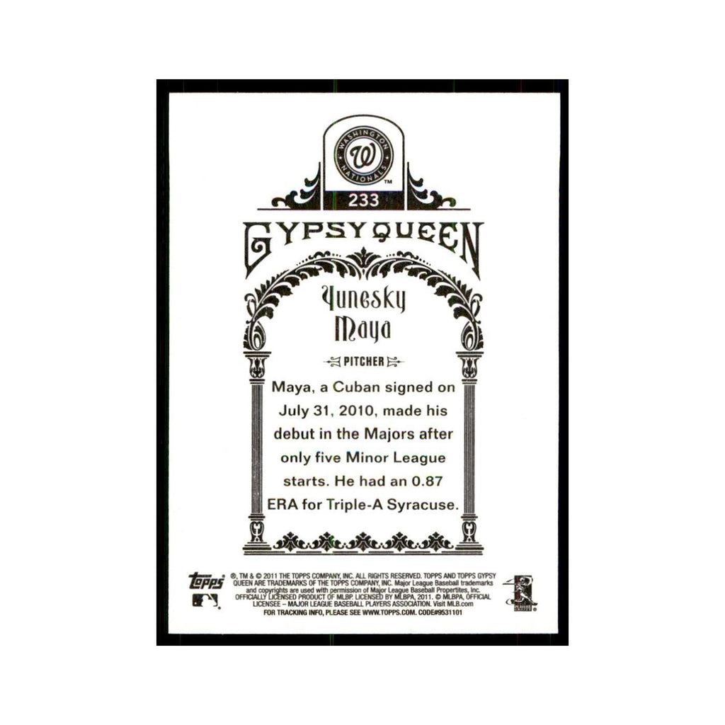 2011 Topps Gypsy Queen Yunesky Maya Baseball Cards #233