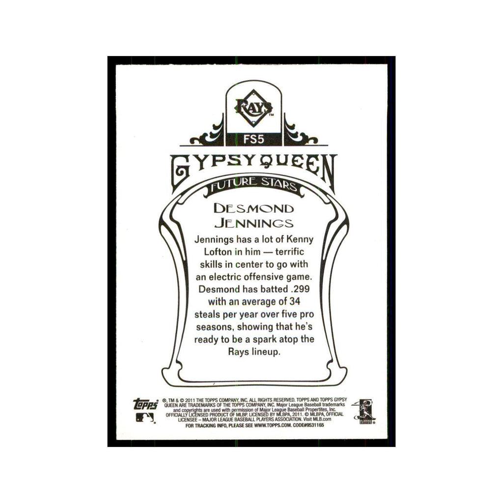 2011 Topps Gypsy Queen Desmond Jennings Baseball Cards #FS5