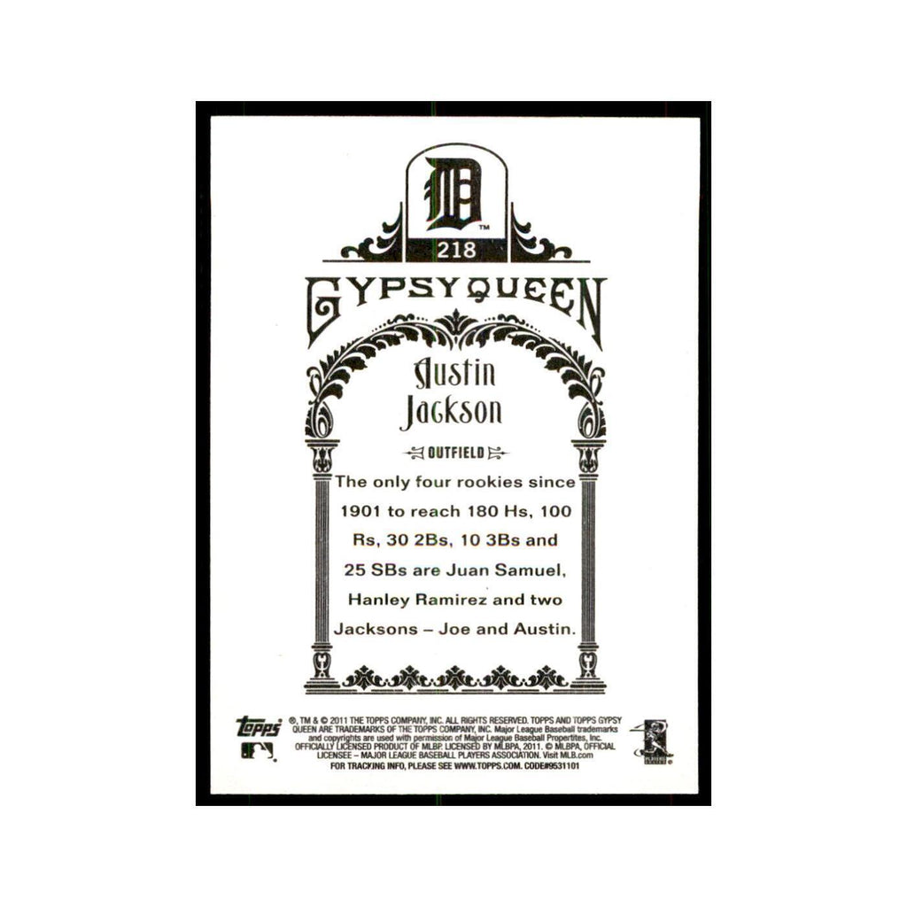 2011 Topps Gypsy Queen Austin Jackson Baseball Cards #218
