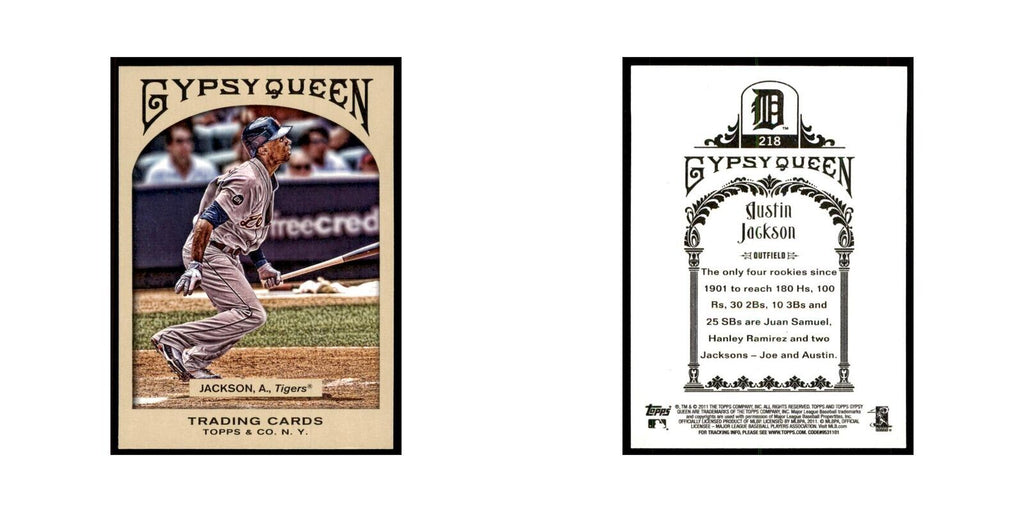 2011 Topps Gypsy Queen Austin Jackson Baseball Cards #218