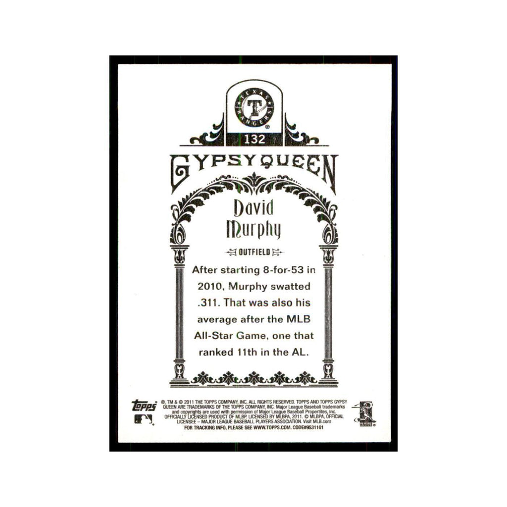 2011 Topps Gypsy Queen David Murphy Baseball Cards #132