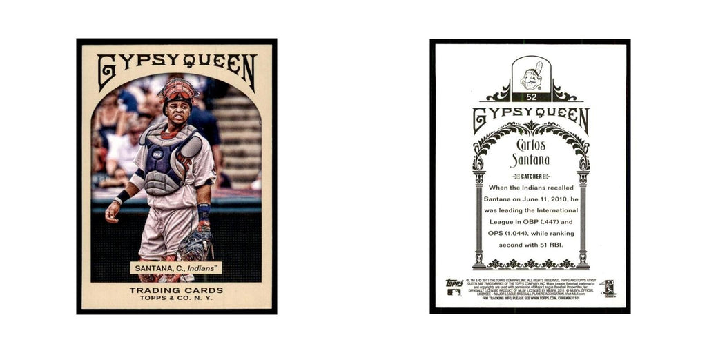 2011 Topps Gypsy Queen Carlos Santana Baseball Cards #52