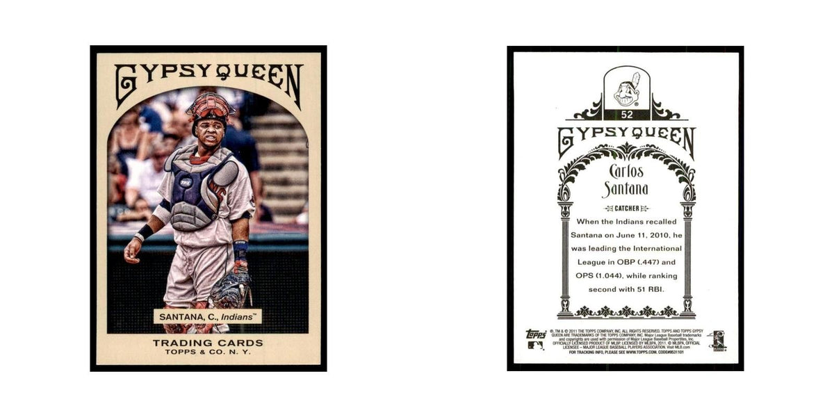 2011 Topps Gypsy Queen Carlos Santana Baseball Cards #52