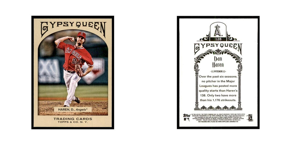 2011 Topps Gypsy Queen Dan Haren Baseball Cards #128