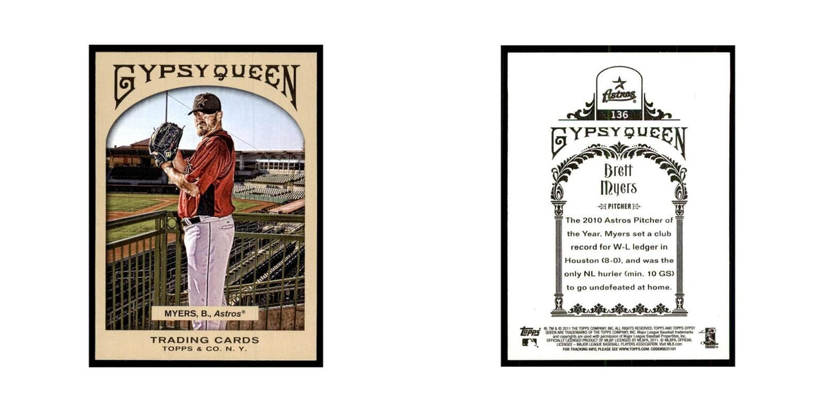 2011 Topps Gypsy Queen Brett Myers Baseball Cards #136