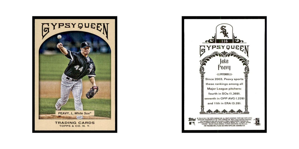 2011 Topps Gypsy Queen Jake Peavy Baseball Cards #116