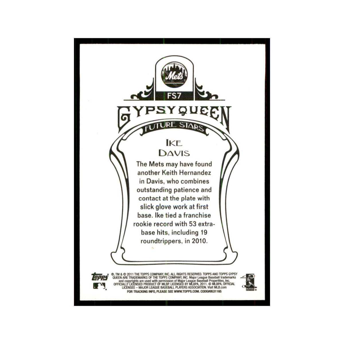 2011 Topps Gypsy Queen Ike Davis Baseball Cards #FS7