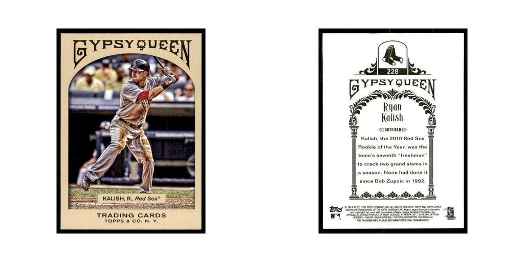 2011 Topps Gypsy Queen Ryan Kalish Baseball Cards #228