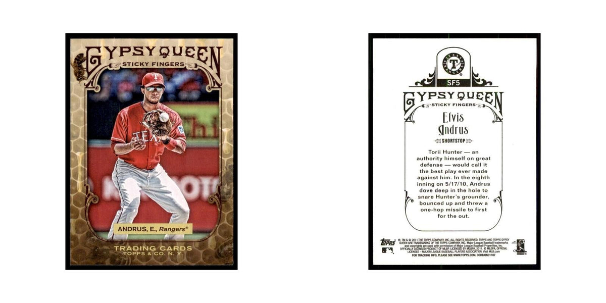 2011 Topps Gypsy Queen Elvis Andrus Baseball Cards #SF5