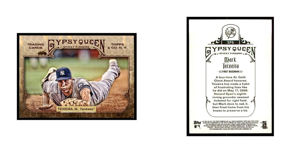 2011 Topps Gypsy Queen Mark Teixeira Baseball Cards #SF6
