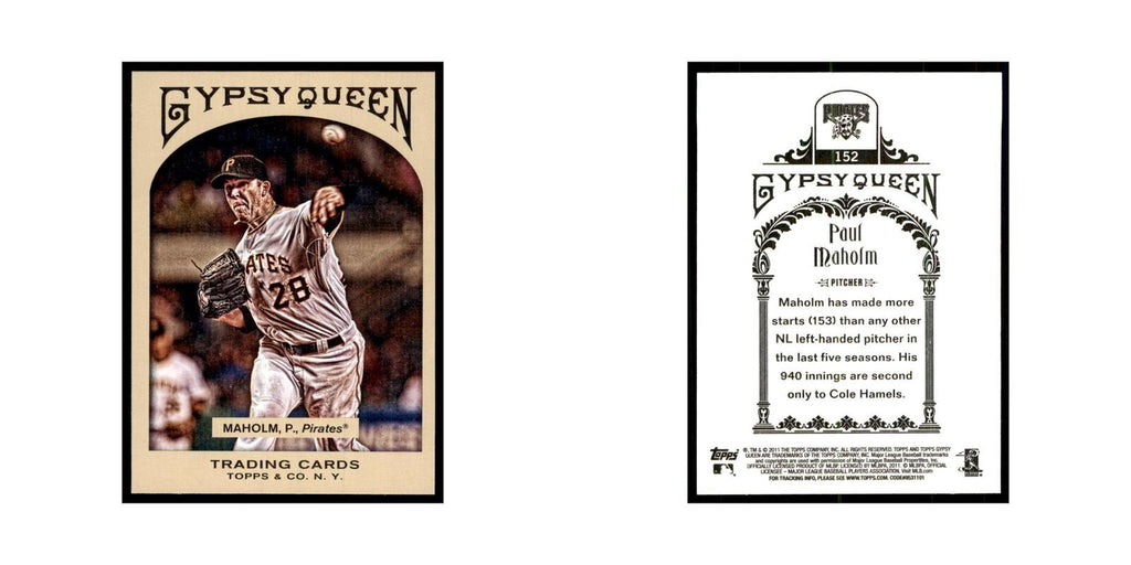 2011 Topps Gypsy Queen Paul Maholm Baseball Cards #152