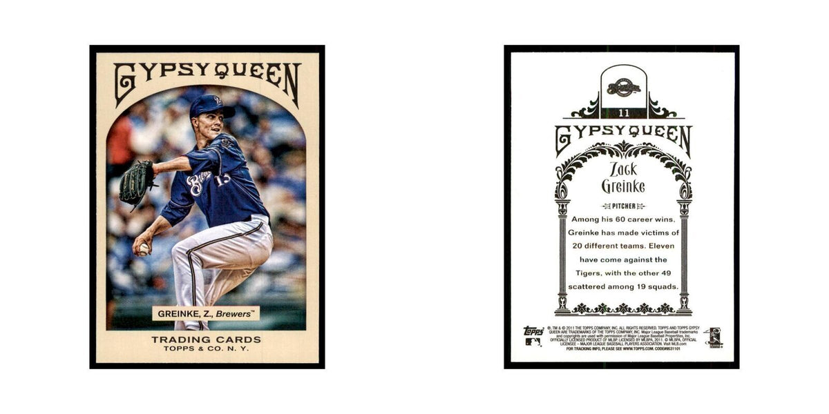 2011 Topps Gypsy Queen Zack Greinke Baseball Cards #11