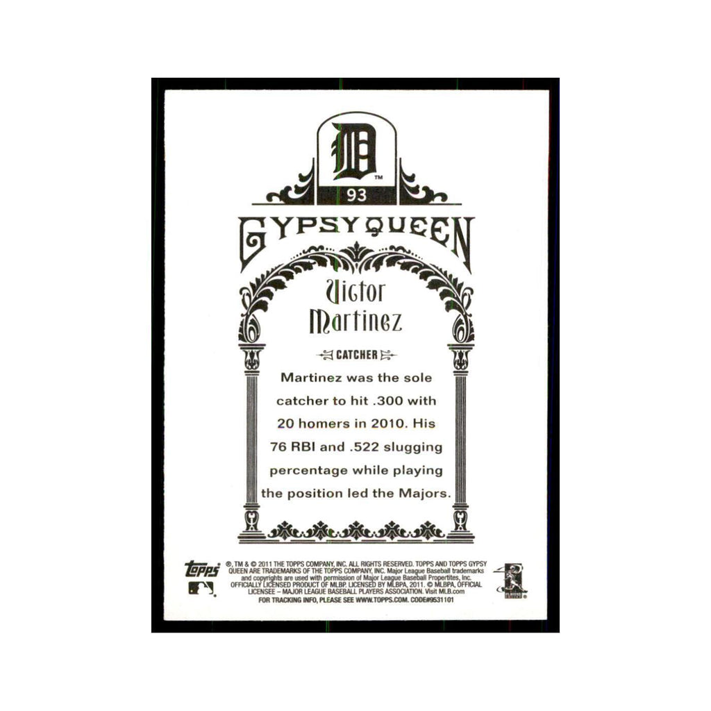 2011 Topps Gypsy Queen Victor Martinez Baseball Cards #93